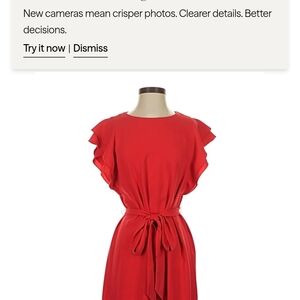 Loft Red Dress Size 2